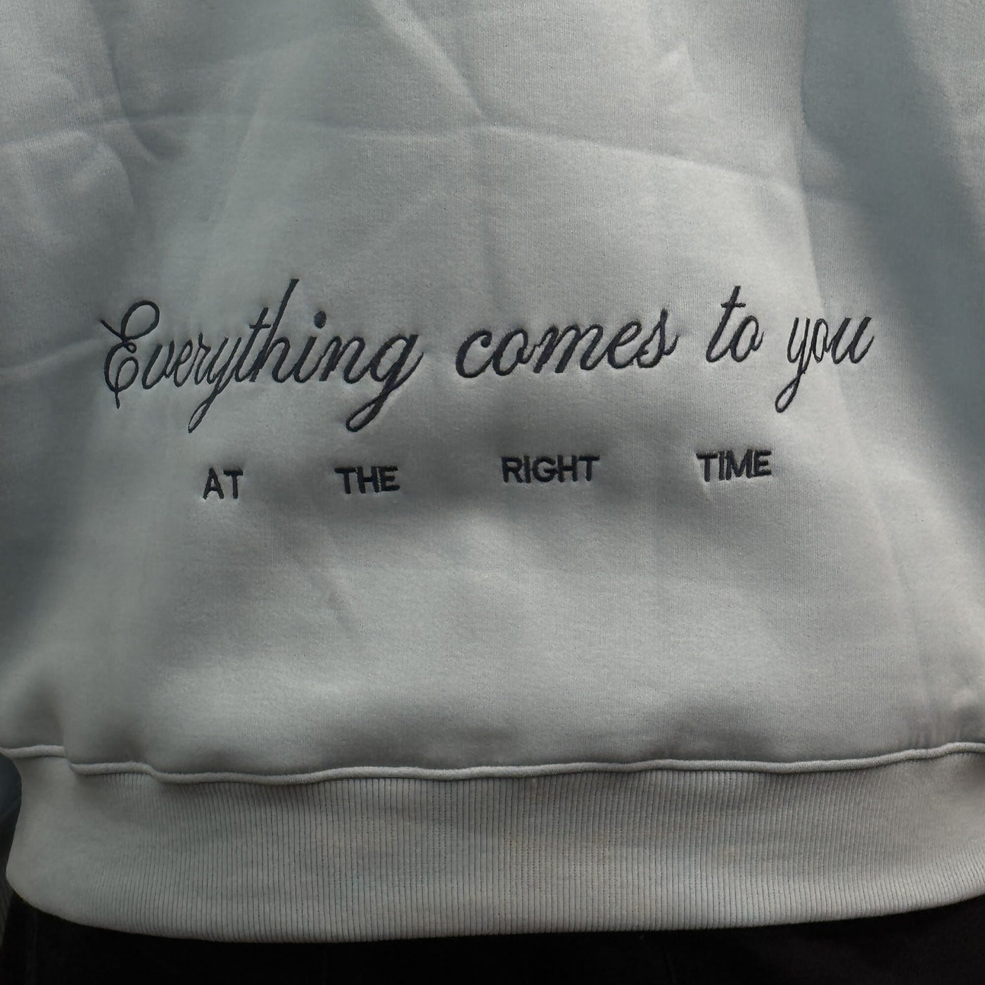 Art District Hoodie in Baby Blue — back view