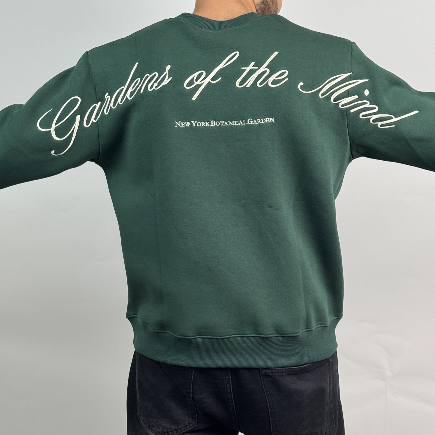 Garden of the Mind Crew in Green — back view